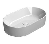 Раковина накладная GSI KUBE X 945811 600х370 мм белый глянцевый 945811