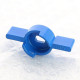 Ручка-бабочка для шарового крана Uni-Fitt с накидной гайкой 3/4-1 синяя 129V4100