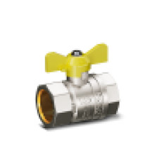 Кран шаровой латунный LD Pride 47.25.B-B.Б.GAS 1 для газа В-В бабочка LD 47.350.25