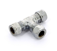 Тройник обжимной хромированный Tiemme 10 мм 1130073