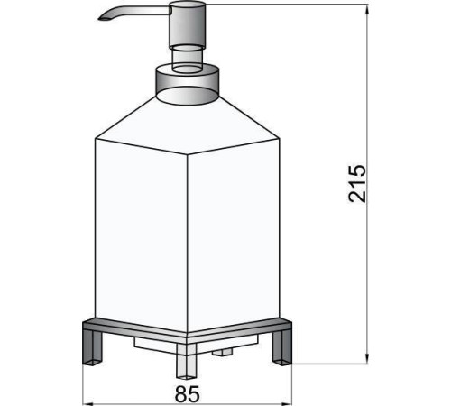 Дозатор для жидкого мыла Boheme настольный латунь/хрусталь хром 10226