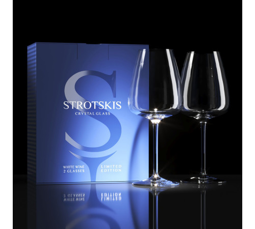 Хрустальные бокалы Strotskis Dionys, белое вино (2 шт.) 0302/2