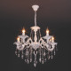 Классическая подвесная люстра 10108/5 белый/прозрачный хрусталь Strotskis