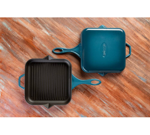 Сковорода-гриль квадратная Hascevher GTV 2828 Blue 28х28 см A858028