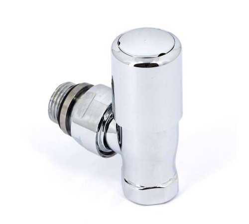 Вентиль радиаторный ручной Carlo Poletti Compact 1/2 НВ угловой хром V150310B