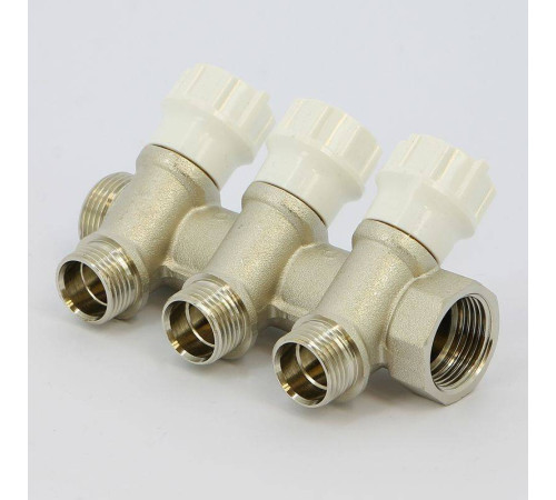 Коллектор с вентилями Itap 3/4 3 выхода 1/2 38 мм 465 3/4-3