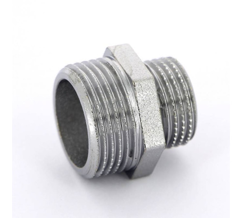 Ниппель резьбовой переходной Tiemme 3/4 x 1/2 НН никелированный 1500124