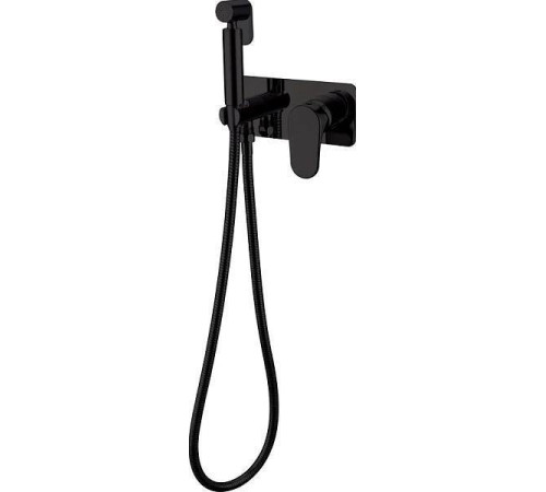 Гигиенический душ встраиваемый Boheme Spectre со смесителем черный 457-B