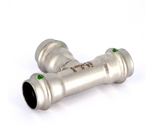 Тройник пресс Viega Sanpress Inox 22 мм нержавеющая сталь 435875