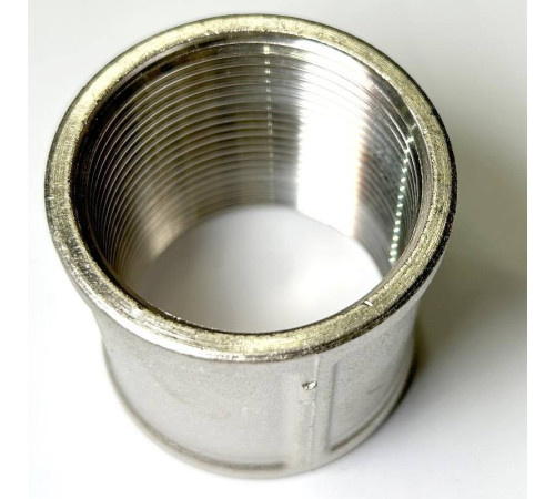 Муфта резьбовая LD Pride DN40 1 1/2 дюйма ВР-ВР никелированная латунь LD.67.502.40