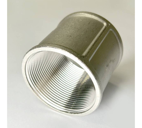 Муфта резьбовая LD Pride DN50 2 дюйма ВР-ВР никелированная латунь LD.67.502.50