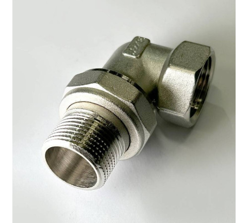 Сгон разъемный угловой американка LD Pride DN20 3/4 ВР/НР латунь никелированный LD.67.534.20