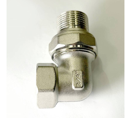 Сгон разъемный угловой американка LD Pride DN20 3/4 ВР/НР латунь никелированный LD.67.534.20