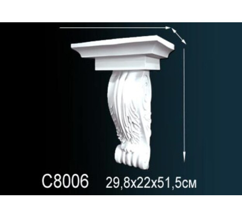 Консоль декоративная Perfect полиуретан C8006