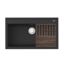 Кухонная мойка OMOIKIRI Kitagawa 86-LB-GB Artceramic 86x51 см графит с разделочной доской 4993794