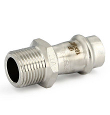 Муфта пресс с наружной резьбой Uni-Fitt 22х1/2 нержавеющая сталь 772S3200