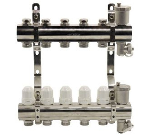 Блок коллекторный Kromwell 1 с термостатическими вставками и воздухоотводчиками 5 выходов 3/4 EK EU.ST6079550