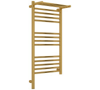 Полотенцесушитель электрический Сунержа Богема 3.1 с 1 полкой 40х80 см левый золото глянец 03-6006-8040