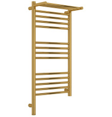 Полотенцесушитель электрический Сунержа Богема 3.1 с 1 полкой 40х80 см левый золото глянец 03-6006-8040