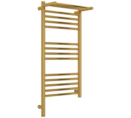 Полотенцесушитель электрический Сунержа Богема 3.1 с 1 полкой 40х80 см левый золото глянец 03-6006-8040