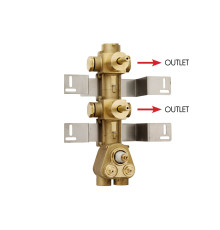 Внутренняя часть термостатического смесителя Bossini Oki/Cube на 2 потребителя Z030201000