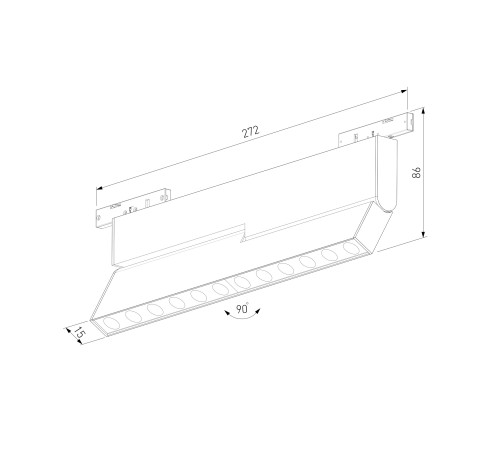 Mini Magnetic Трековый светильник 12W 3000K черный 85208/01