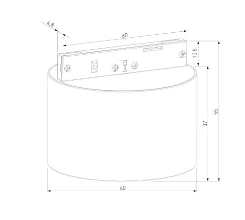 Mini Magnetic Трековый светильник 5W 3000K латунь/черный 85206/01