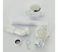 Слив-перелив для ванны McAlpine MRB11-MBL 330-700х34 мм матовый черный MRB11-MBL