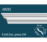 Карниз потолочный Perfect AB282 полиуретановый 120x120x2000 мм AB282
