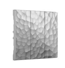 Набор клавиш для выключателя трехклавишного (Hammaer серебряный) W1239006