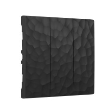 Набор клавиш для выключателя трехклавишного (Hammar черный) W1239008