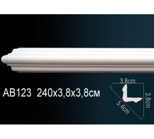 Плинтус потолочный полиуретановый Perfect AB123