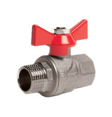 Кран шаровой Kromwell 1/2 ВР-НР ручка-бабочка KW.183.04