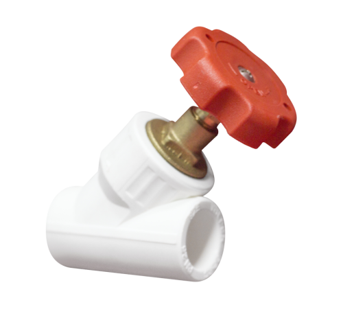 Вентиль полипропиленовый VALFEX 45 градусов 20 мм ВР-ВР VF.515.W.020