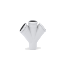 Крестовина одноплоскостная REHAU RAUPIANO PLUS 110x110x110 мм 45° 11249121