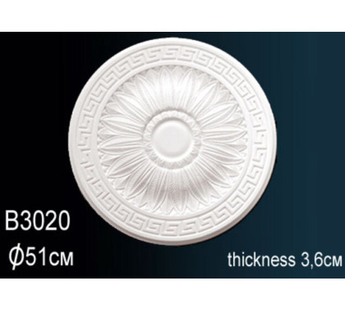 Розетка потолочная Perfect полиуретановая с орнаментом 450 мм B3020