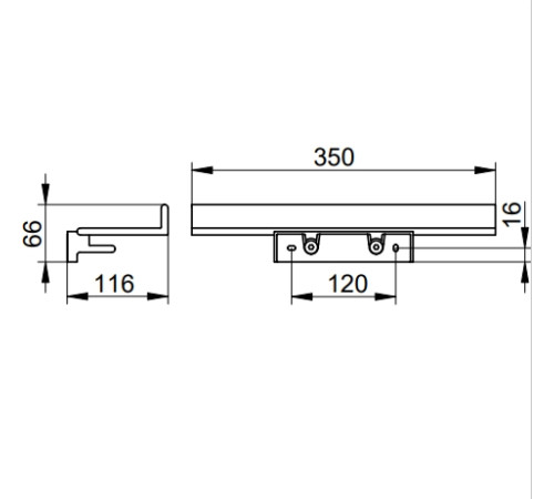 Полочка для душа съёмная Keuco Collection Reva черный матовый 12858 370000