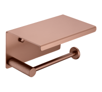 Держатель для туалетной бумаги с полкой Boheme Uno подвесной бронза 10971-BRB
