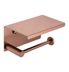 Держатель для туалетной бумаги с полкой Boheme Uno подвесной бронза 10971-BRB
