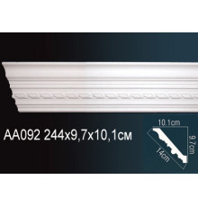 Карниз потолочный полиуретановый Perfect AA092 с рисунком 120x120x2400 мм AA092