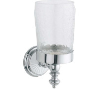 Стакан подвесной Boheme Vogue стеклянный полупрозрачный хром 10134