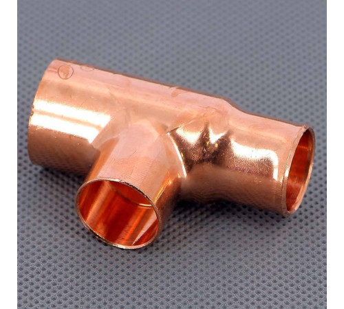 Тройник медный под пайку Viega 22х18х18 мм 103217