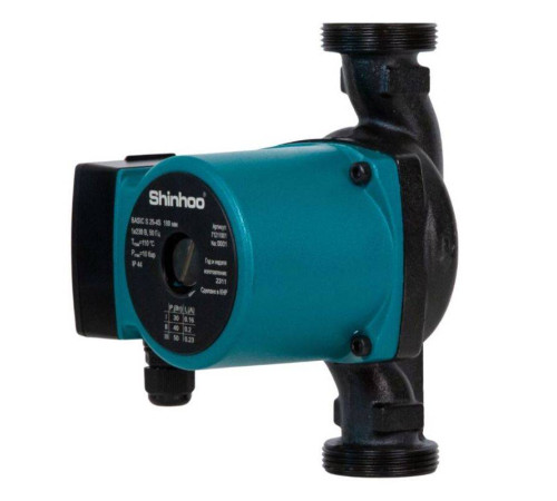 Насос циркуляционный Shinhoo BASIC S 25-4S 180 мм с гайками 71211001