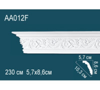 Карниз потолочный Perfect AA012F полиуретановый гибкий с орнаментом 86x55x2400 мм AA012F