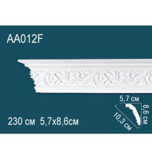 Карниз потолочный Perfect AA012F полиуретановый гибкий с орнаментом 86x55x2400 мм AA012F