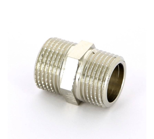 Ниппель резьбовой Tiemme 3/8 НН никелированный 1500432