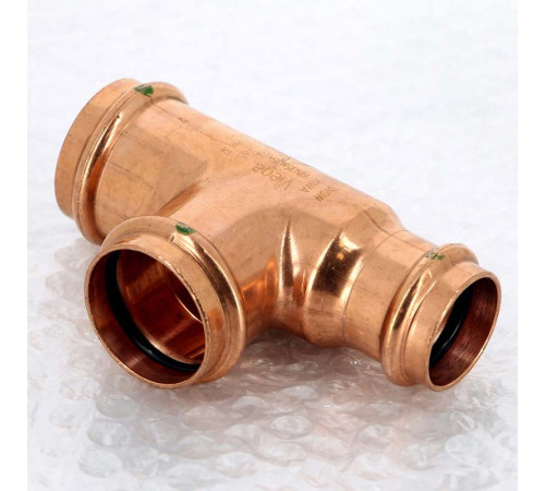 Тройник пресс медный Viega Profipress 35x28x35 мм 365080