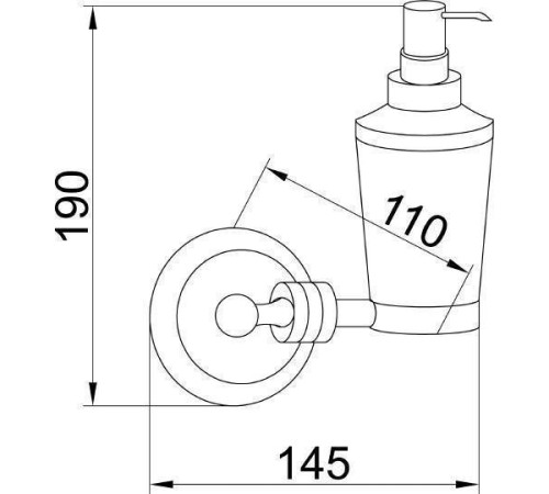 Дозатор для жидкого мыла подвесной Boheme Hermitage золото 10367