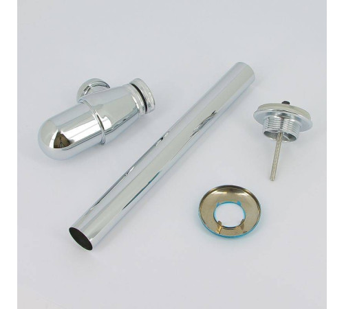 Сифон для раковины Alcaplast A437 бутылочный 1 1/4 x 32 мм с выпуском и пробкой хром A437