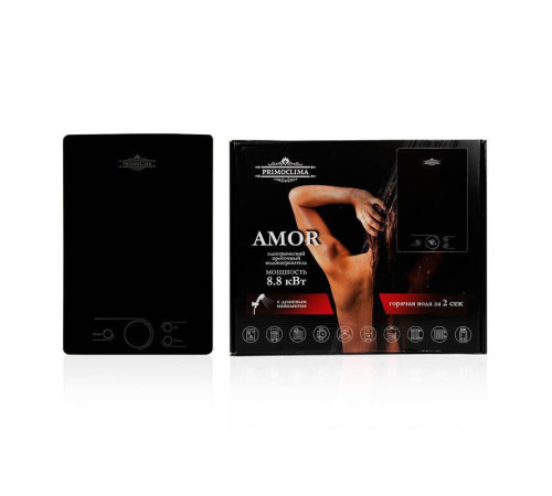 Водонагреватель электрический проточный PrimoClima AMOR 8.8 кВт черный PC AMOR 8.8 (B)